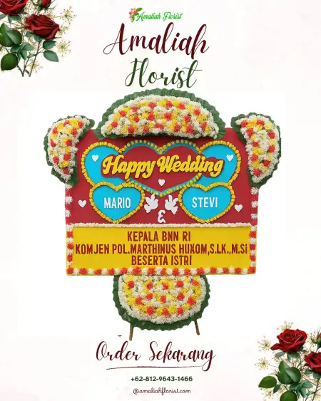 Papan Bunga Pernikahan Pintu Batu
